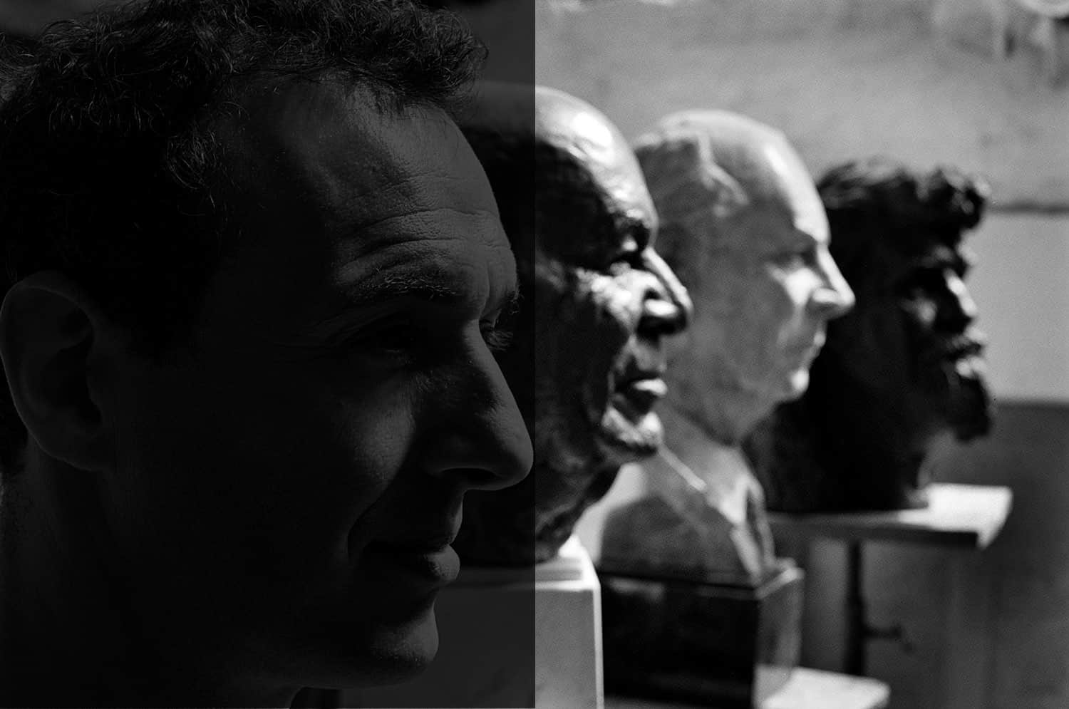 Luke Shepherd portrait Sculpture heads